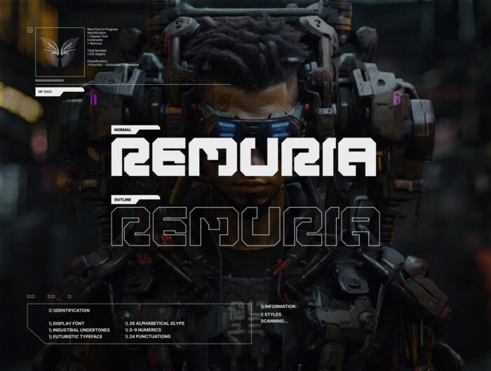 Remuria Modern Futuristic Font 4 Desigix Shop