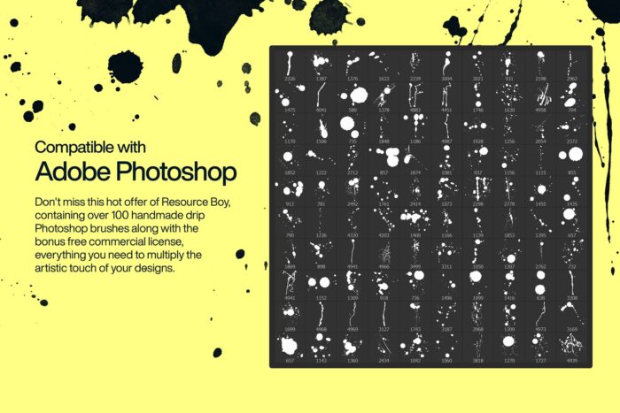 100 Drip Photoshop Brushes Image 2 Desigix Shop