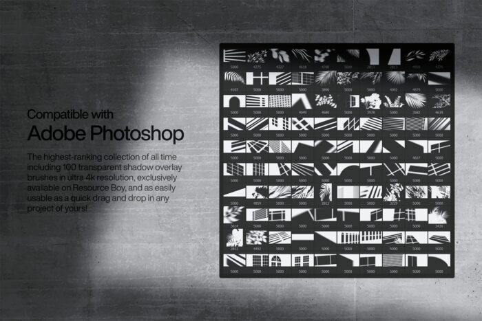 100 Shadow Overlay Photoshop Brushes Image 2 Desigix Shop