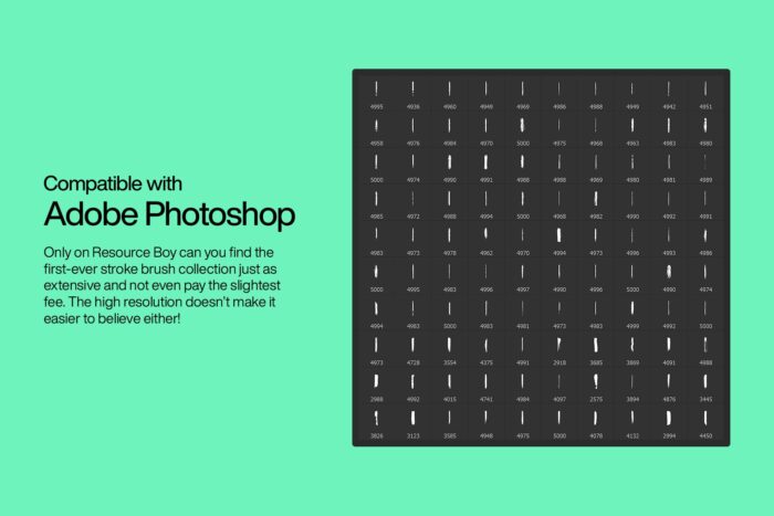 100 Stroke Photoshop Brushes Image 4 Desigix Shop