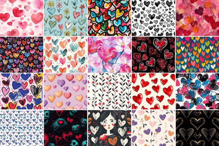1000 Heart Patterns Image 3 Desigix Shop