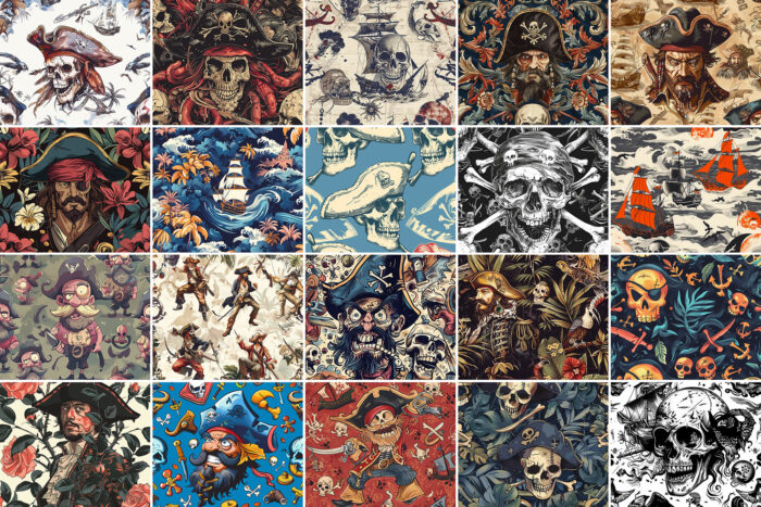 1000 Pirate Patterns Image 2 Desigix Shop