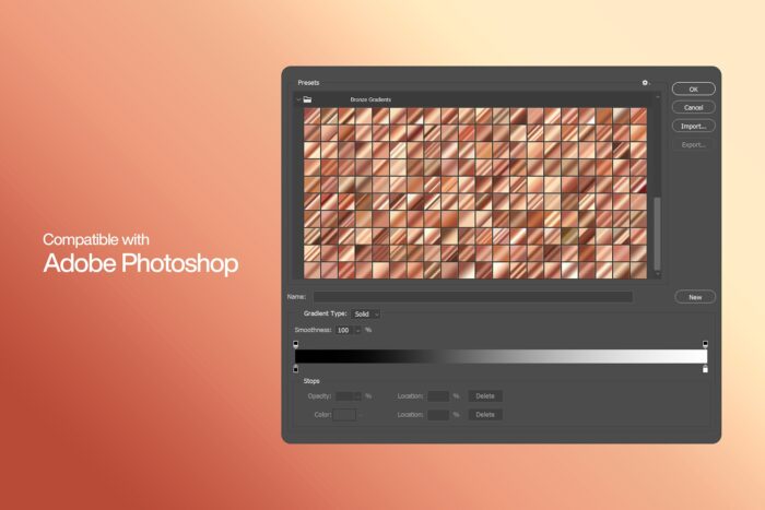 200 Bronze Photoshop Gradients Image 2 Desigix Shop