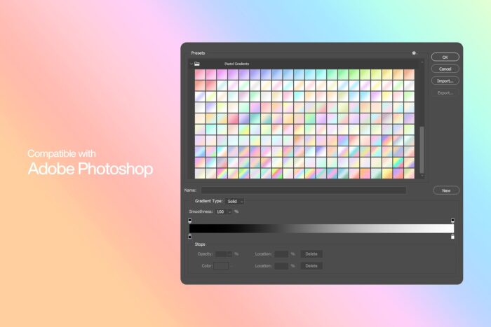 200 Pastel Photoshop Gradients Image 2 Desigix Shop