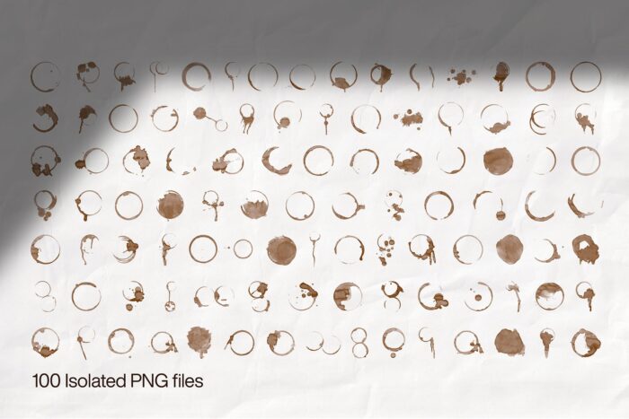 free coffee stain png textures 02 Desigix Shop