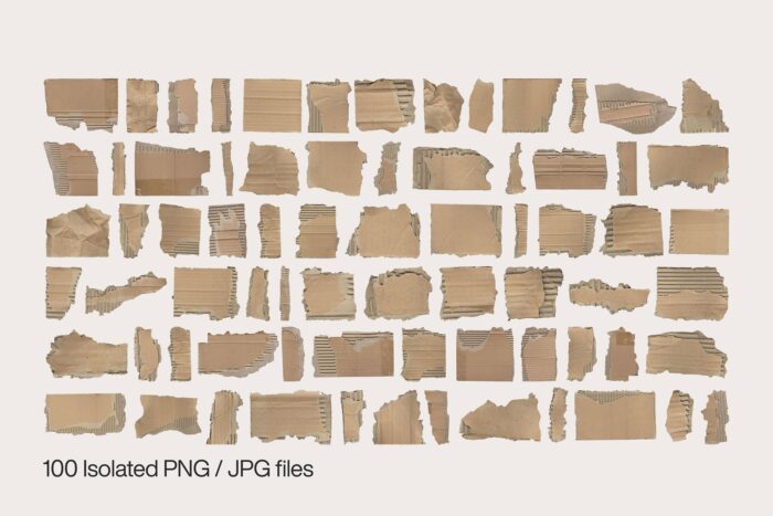 free torn cardboard textures png transparent background 02 Desigix Shop