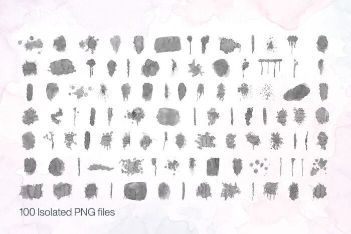 free watercolor textures png transparent background 02 Desigix Shop